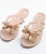 Studded Bow Jelly Thong Sandals shoes Elenista NUDE 6