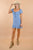 Tie-Front Ruched Ruffle Hem Blue Floral Mini Dress dress Elenista