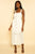 White Eyelet Broderie Button Down Sleeveless Midi Dress dress Elenista
