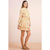 YELLOW FLORAL SMOCKED WAIST RUFFLE TRIM MINI DRESS