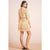 Yellow Floral Print Smocked Waist Ruffle Midi Dress dress Elenista