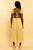 Yellow Gingham Print Sweetheart Tie Back Tiered Maxi Dress dress Elenista