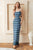 Aegean Blue Striped Cutout Tassel Maxi Dress Elenista 