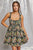 Black Floral Jacquard Babydoll Sleeveless Mini Dress dress Elenista 