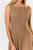 Mocha Beige Fit and Flare Sleeveless Midi Dress Elenista 