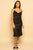 Black Satin Cowl Neck Backless Slip Midi Dress dress Elenista 