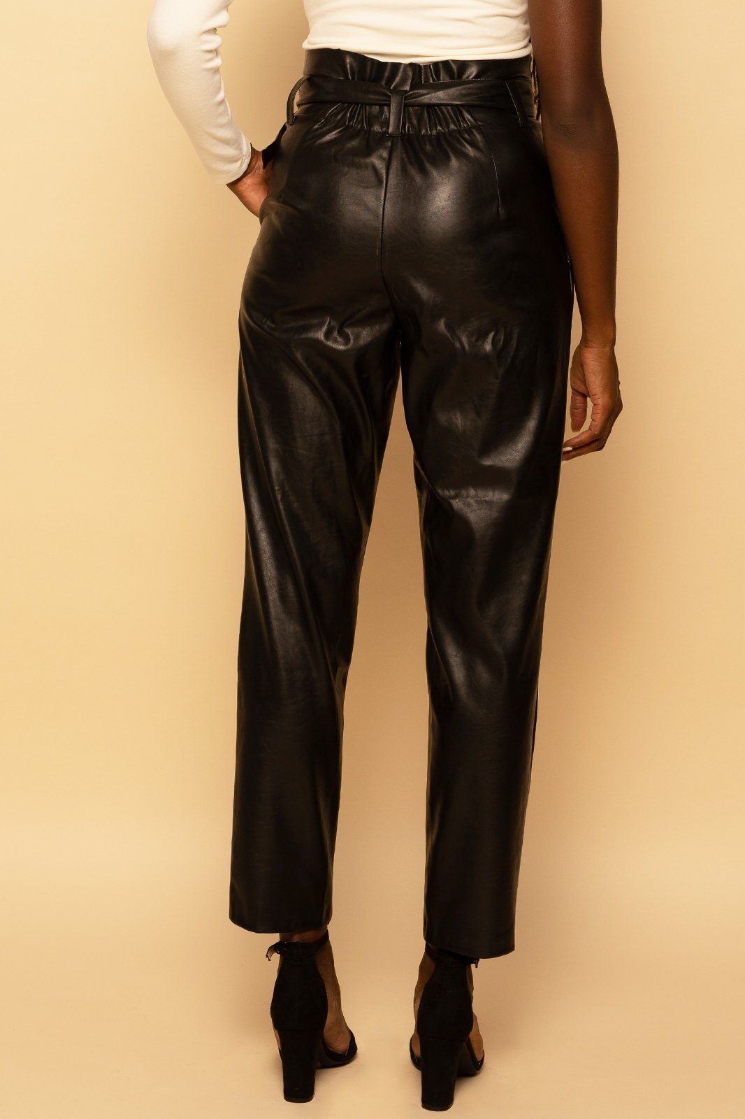 The Audrey Judy Blue High Waist Tummy Control Faux Leather Straight Le –  Emma Lou's Boutique