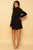 Black Wrap Style Mini Dress dress Elenista Clothing 