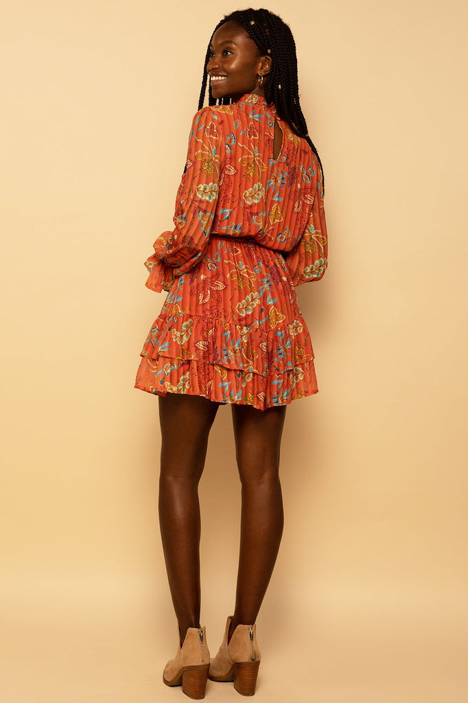 Floral Mock Neck Dress