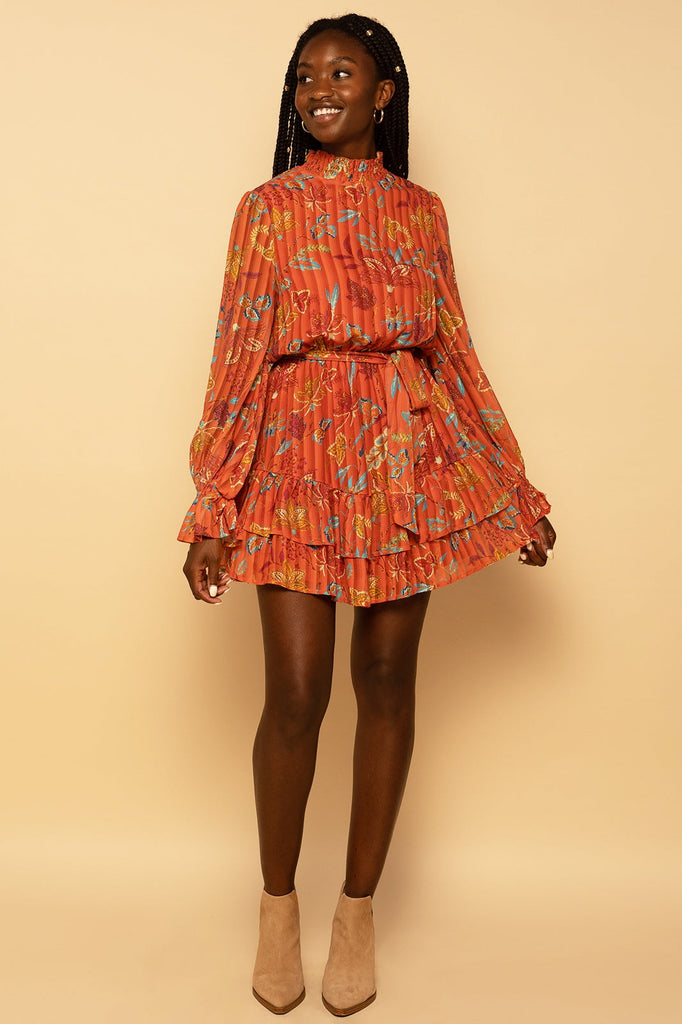 eleni flower detail mini dress Eleni Dress winter bloom