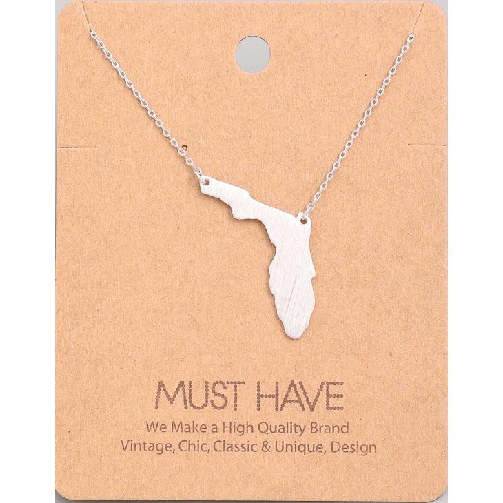Florida State Pendant Necklace Necklace Elenista SILVER 
