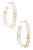 Gold Flake Acrylic Oval Hoop Earrings earrings Elenista 