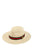 Green and Red Ribbon Straw Woven Fedora Hat - Ivory Hat Elenista 