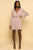 Lilac Metallic Swiss Dot Babydoll Mini Dress dress Elenista Clothing 