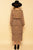 Long Sleeve Cheetah Animal Print Pleated Midi Dress dress Elenista 