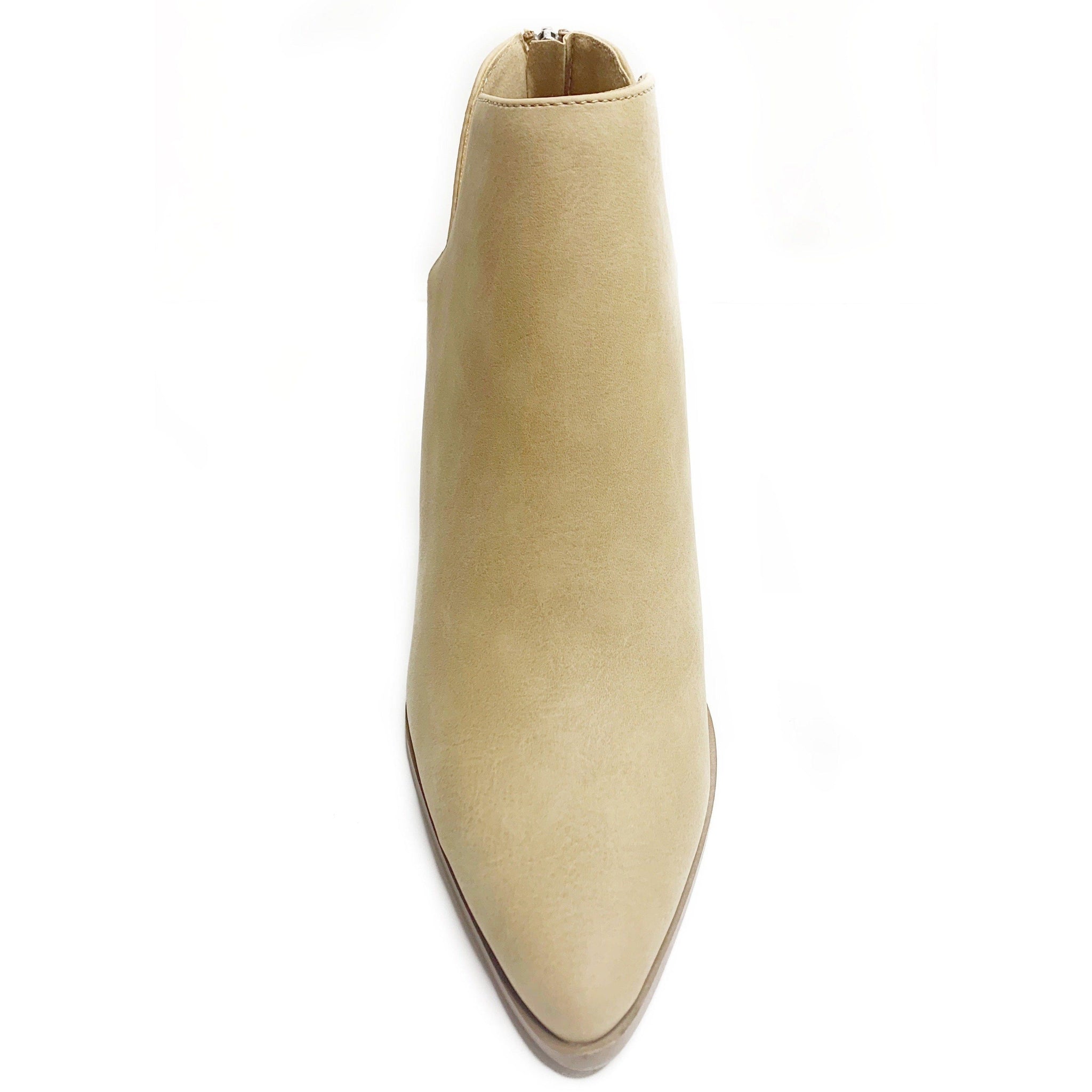 Lori Beige CutOut Ankle Booties bootie Elenista