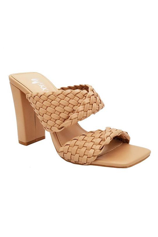 Maria Woven Braided Nude Heel Sandal shoes Elenista 