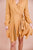 Mustard Yellow Pleated Wrap Dress dress Elenista Clothing 