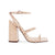 Nude Patent Strappy Ankle Wrap Block Sandals Heels shoes Elenista 