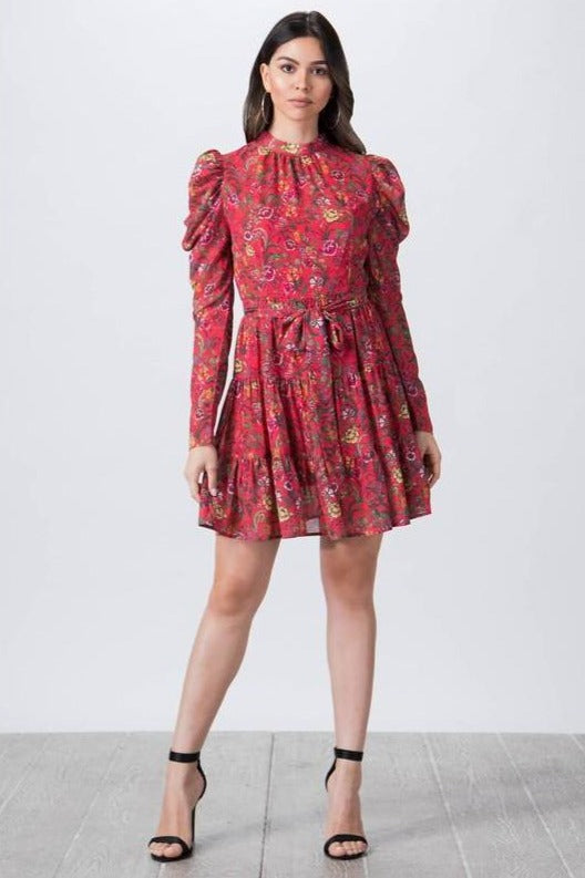eleni flower detail mini dress Bardot Eleni 3D Flower Mini Dress in Yellow