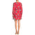 Red Floral Print Woven Surplice Mini Dress dress Elenista 