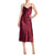 Satin Cowl Neck Slip Midi Red Dress dress Elenista Clothing 
