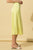 Satin Midi Skirt Neon Lime Green SKIRT Elenista Clothing 