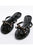 Studded Bow Jelly Thong Sandals shoes Elenista BLACK 6 