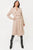 Tan Beige Belted Double Breasted Long Wrap Luxe Coat COAT Elenista 