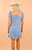 Tie-Front Ruched Ruffle Hem Blue Floral Mini Dress dress Elenista 
