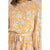 Yellow Floral Print Smocked Waist Ruffle Midi Dress dress Elenista 